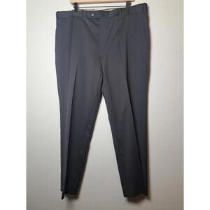 Britches Straight 100% Wool Dress Pants Men Size 40R Dark Gray Flat Front MP1